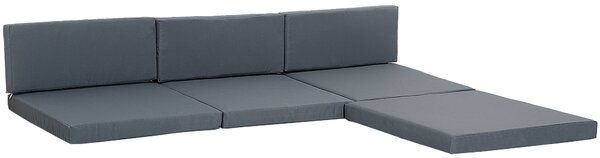 Outsunny Replacement Cushion Pads for Rattan Furniture, 7 Piece Set for Patio Conversation Sets, Lightweight, Grey Aosom UK
