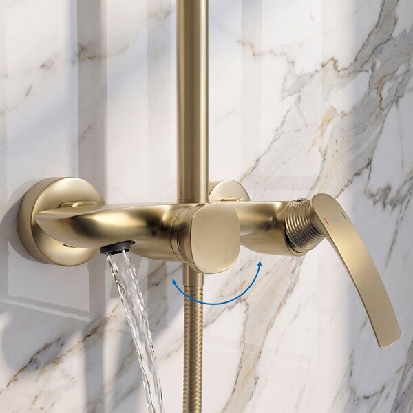 Shower set PREMIUM Rea Como M1 Brush Gold