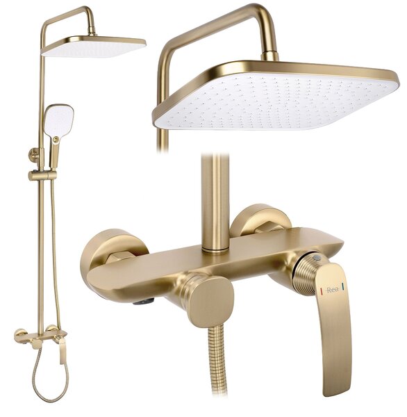 Shower set PREMIUM Rea Como M1 Brush Gold