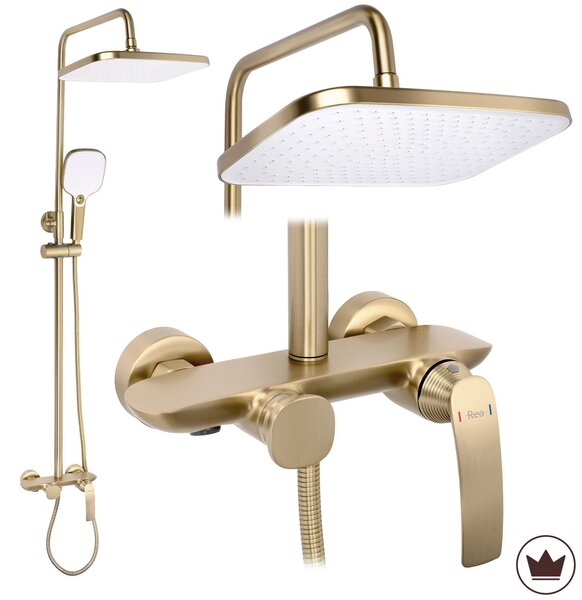 Shower set PREMIUM Rea Como M1 Brush Gold