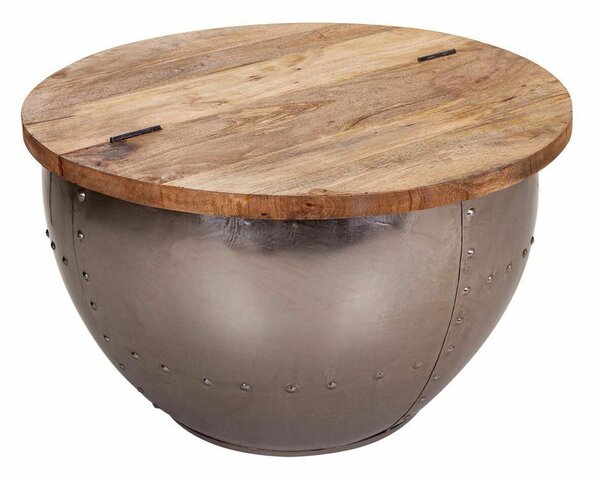 Centre Table Alexandra House Living Natural Iron Mango wood 68 x 44 x 68 cm