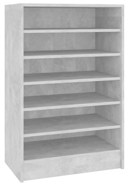 Shoe Cabinet Concrete Grey 60x35x92 cm Engineered Wood