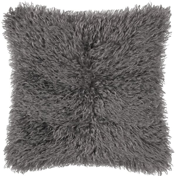 Rowan Faux Fur Square Cushion Taupe