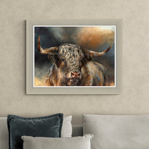 Kyloe Bull Framed Print Natural