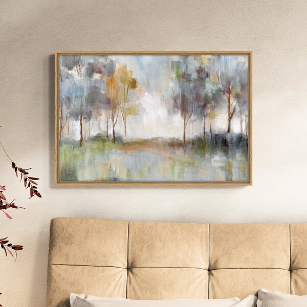 A Walk in the Meadow Framed Canvas MultiColoured