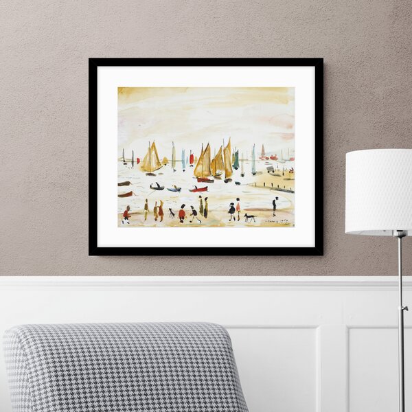 Yachts 1959 Lowry Framed Print MultiColoured