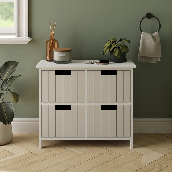 Lilou 4 Drawer Wide Bathroom Storage Unit Natural