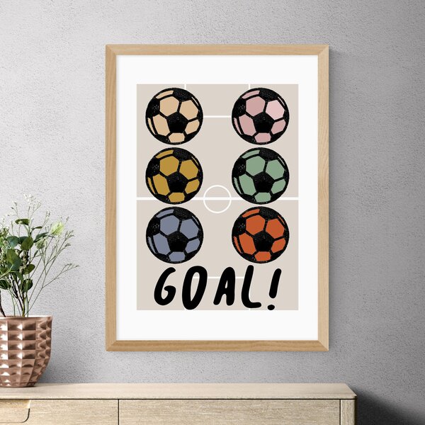 East End Prints Goal! Print by Wonder and Rah MultiColoured