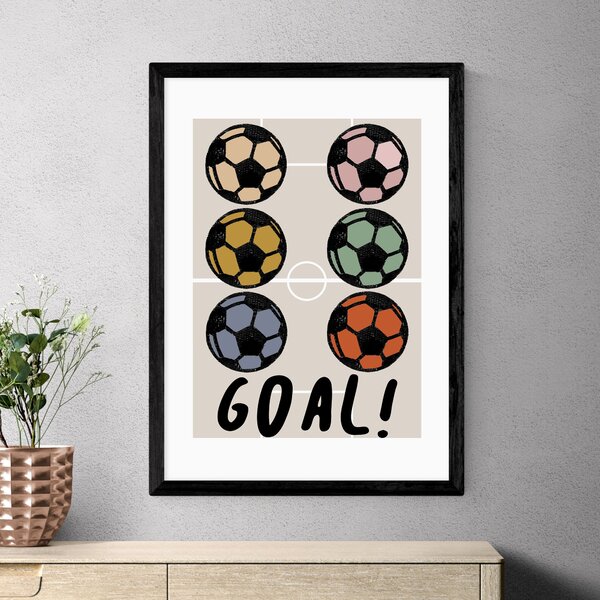 East End Prints Goal! Print by Wonder and Rah MultiColoured