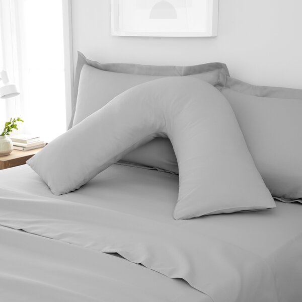 Fogarty Soft Touch V-Shape Pillowcase Platinum