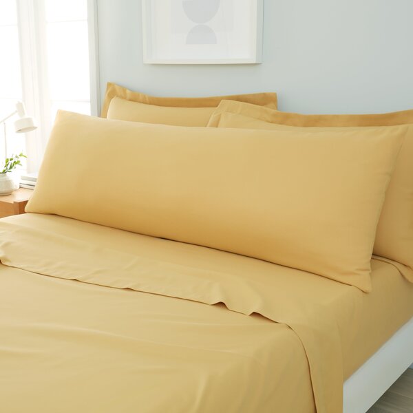 Fogarty Soft Touch Large Body Pillowcase Ochre