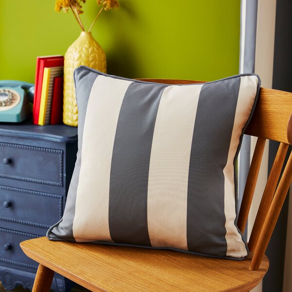 Pride & Joy Striped Cushion Grey/White