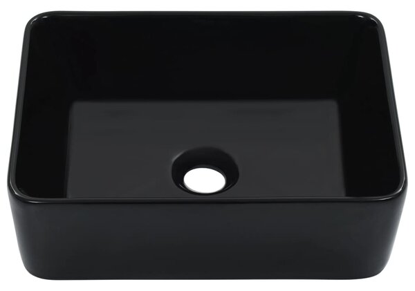 Wash Basin 40x30x13 cm Ceramic Black