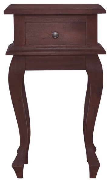 Bedside Table Classical Brown 35x30x60 cm Solid Mahogany Wood