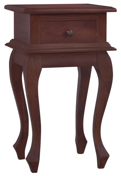 Bedside Table Classical Brown 35x30x60 cm Solid Mahogany Wood