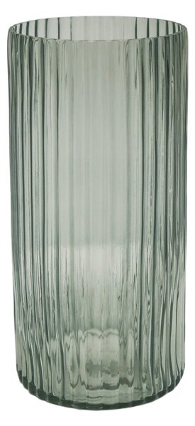 Daphne Ribbed Glass Vase Sage