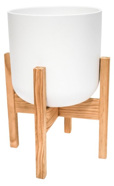 Lisbon Plant Pot With Stand White