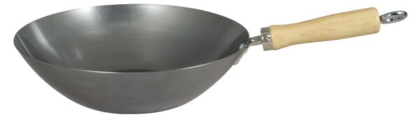 Dexam Standard Gauge Uncoated Wok, 27cm Silver