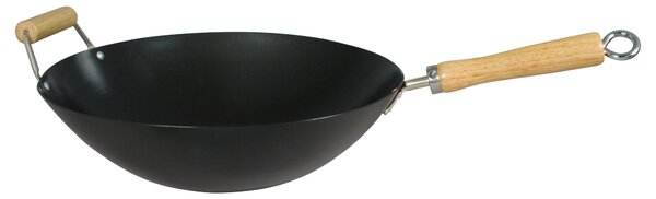 Dexam Non-Stick Standard Gauge Wok with Helper Handle, 36cm Black