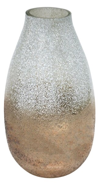 Verre Snowdrop Frosted Glass Vase Gold