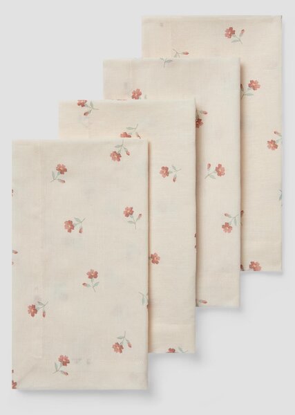 Pearl Posy Bud Linen Blend Napkin Set of 4 | Default | Piglet in Bed