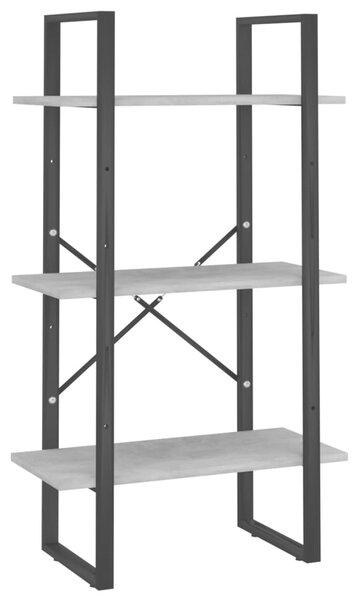 Storage Shelf Concrete Grey 60x30x105 cm Engineered Wood