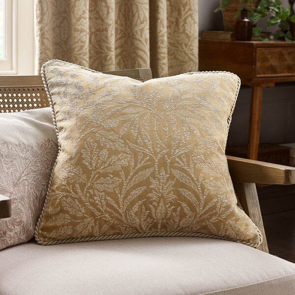 Morris & Co. Acorn Tonal Jacquard 50cm x 50cm Filled Cushion Gold