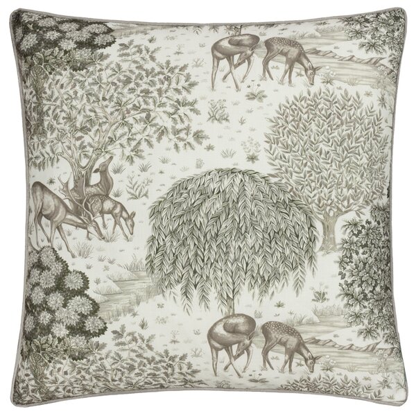 Morris & Co. The Brook Printed Outdoor 55cm x 55cm Filled Cushion Linen