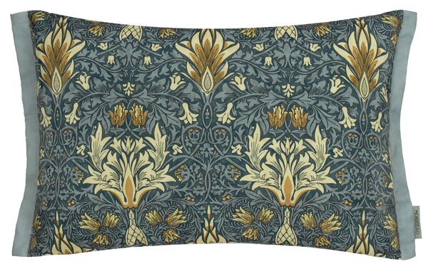 Morris & Co. Snakeshead Printed Outdoor 40cm x 60cm Filled Boudoir Indigo Stone