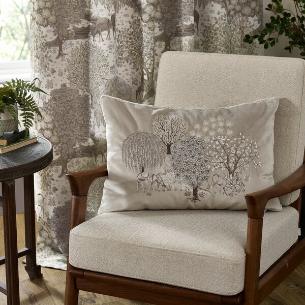 Morris & Co. Brook Embroidered Velvet 40cm x 60cm Filled Boudoir Linen