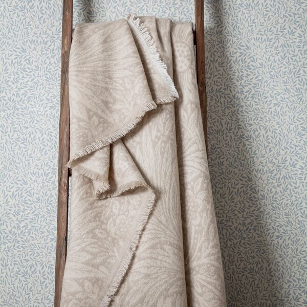 Morris & Co. Marigold Jacquard 130cm x 170cm Throw Stone