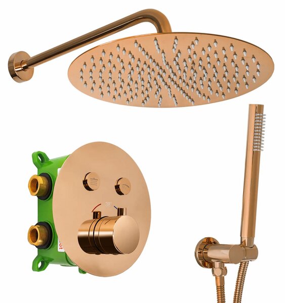 Built-in shower set Rea LUNGO MILER COPPER + BOX