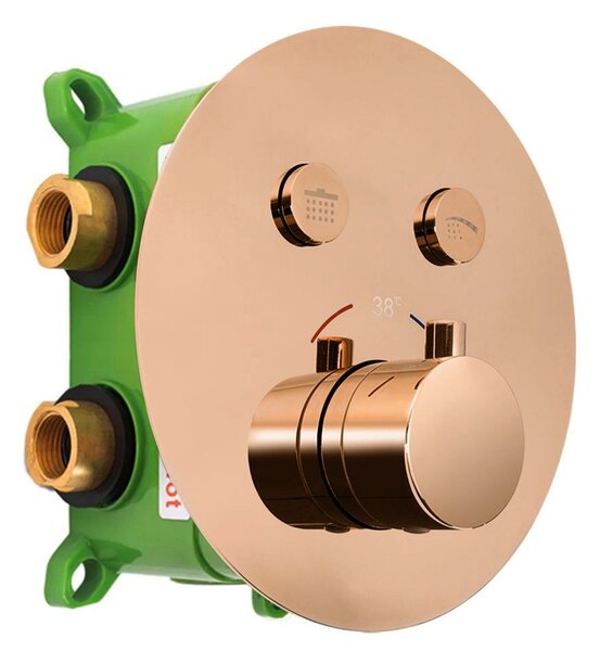 Built-in shower set Rea LUNGO MILER COPPER + BOX