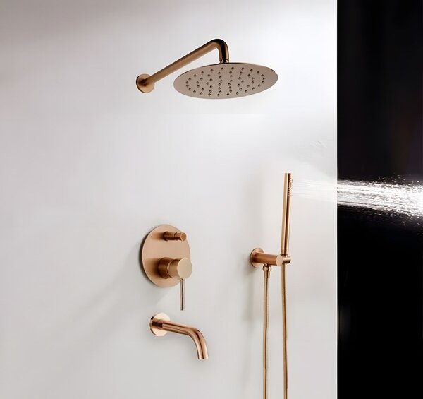 Built-in shower set Rea Lungo Copper + BOX