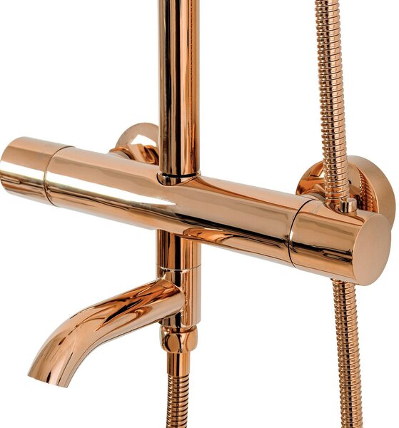 Shower set with thermostat Rea Lungo Copper