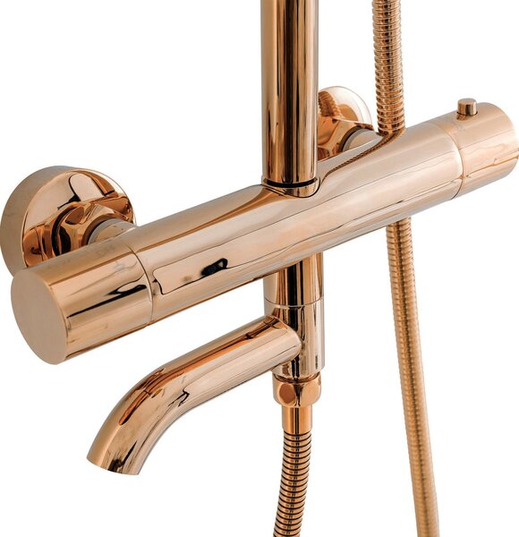 Shower set with thermostat Rea Lungo Copper