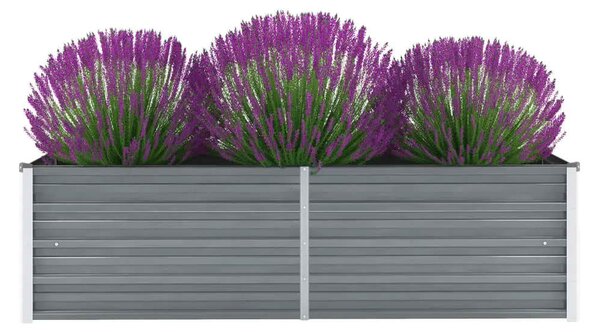 Garden Raised Bed Galvanised Steel 160x40x45 cm Grey