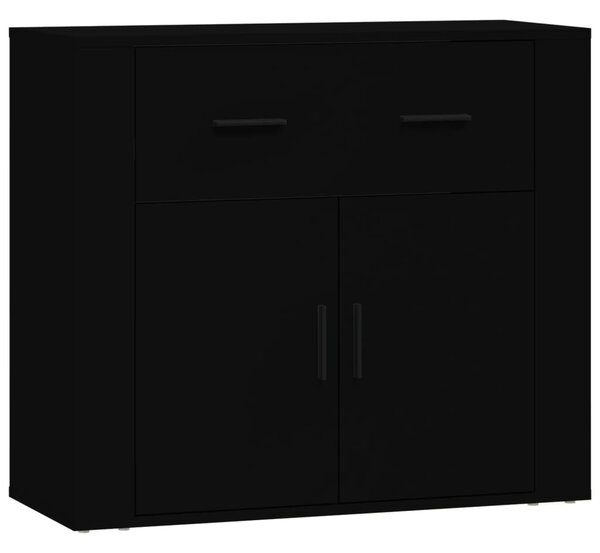 Sideboard Black 80x33x70 cm Engineered Wood