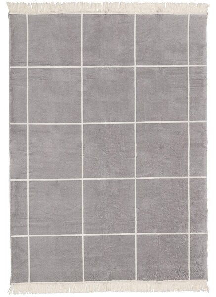 Blanket Cotton Cloud 150x200 Grey&Ecru Check
