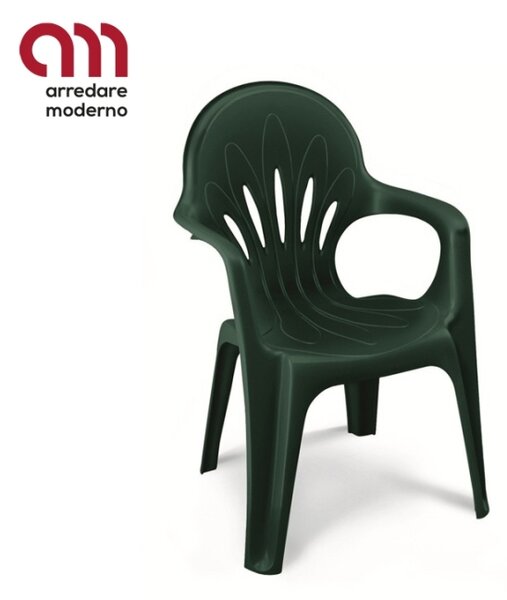 Chair Stella di mare Scab with armrests and medium backrest