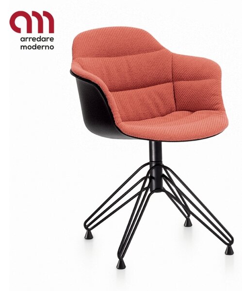 Mood Bontempi swivel in steel with armrests