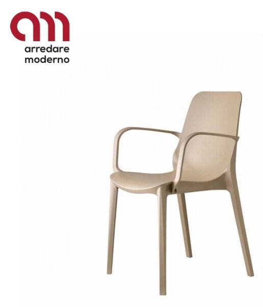 Chair Ginevra Go Green Scab with armrests