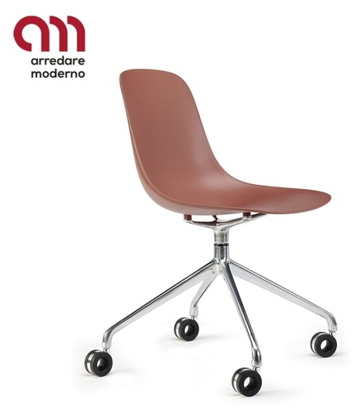 Chair Pure Loop Mono Swivel with castors Infiniti Design