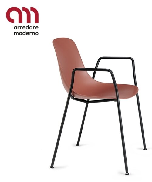 Chair Pure Loop Mono with arms Infiniti Design