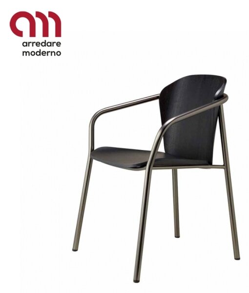 Finn metal wood Chair Scab Design with armrests