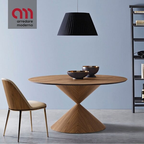 Clessidra Midj table with wooden base