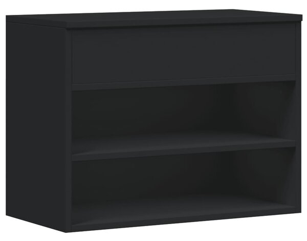 Shoe Bench Black 60x30x45 cm Engineered Wood