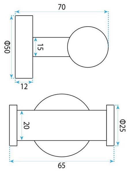 Double hanger 6612 Modern Copper