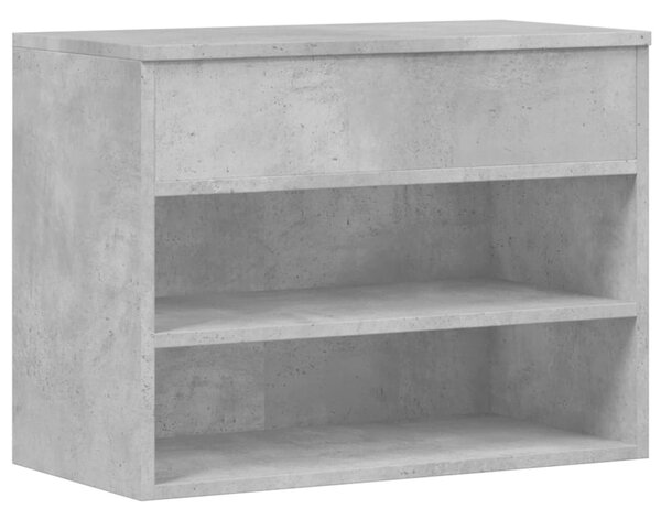 Shoe Bench Concrete Grey 60x30x45 cm Engineered Wood