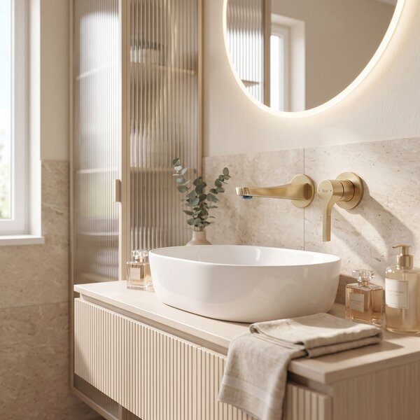Concealed washbasin mixer REA Maxim Brush Gold + BOX